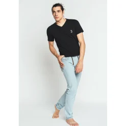 Homme Louisa Bracq T-shirt Col V*Black Basic Range -  T-shirt col V