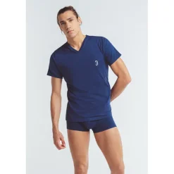 Homme Louisa Bracq T-shirt Col V*Black Basic Range -  T-shirt col V