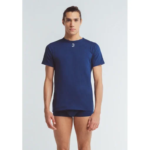 Homme Louisa Bracq T-shirt Col Rond*Navy Basic Range - T-shirt col rond