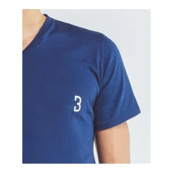Homme Louisa Bracq T-shirt Col V*Navy Basic Range - T-shirt col V