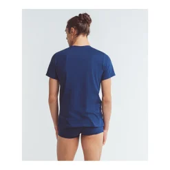 Homme Louisa Bracq T-shirt Col V*Navy Basic Range - T-shirt col V