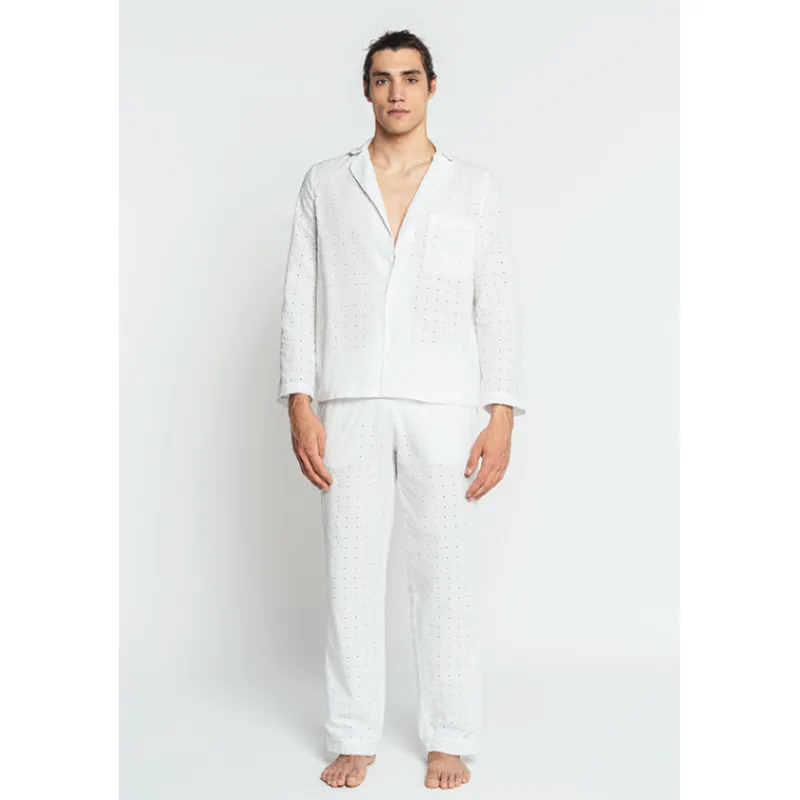 Homme Louisa Bracq Veste De Pyjama*Paco - Veste de Pyjama - Blanc