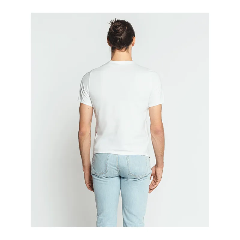 Homme Louisa Bracq T-shirt Col V*White Basic Range - T-shirt col V