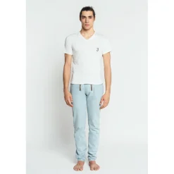 Homme Louisa Bracq T-shirt Col V*White Basic Range - T-shirt col V